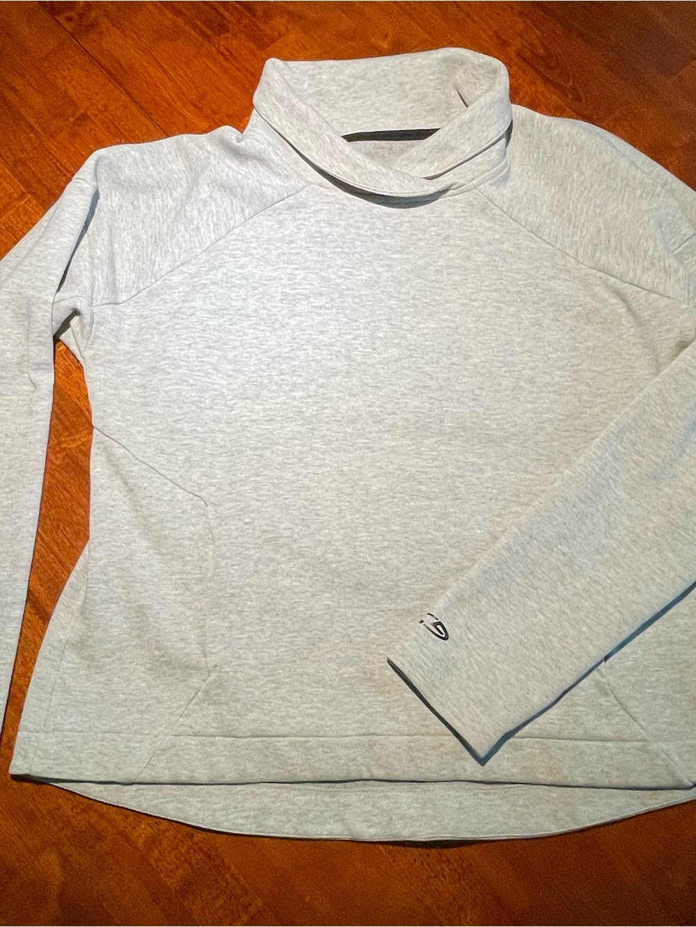 Beautiful champion Heather Gray Cowl Neck ‘victory’ Sweatshirt.
